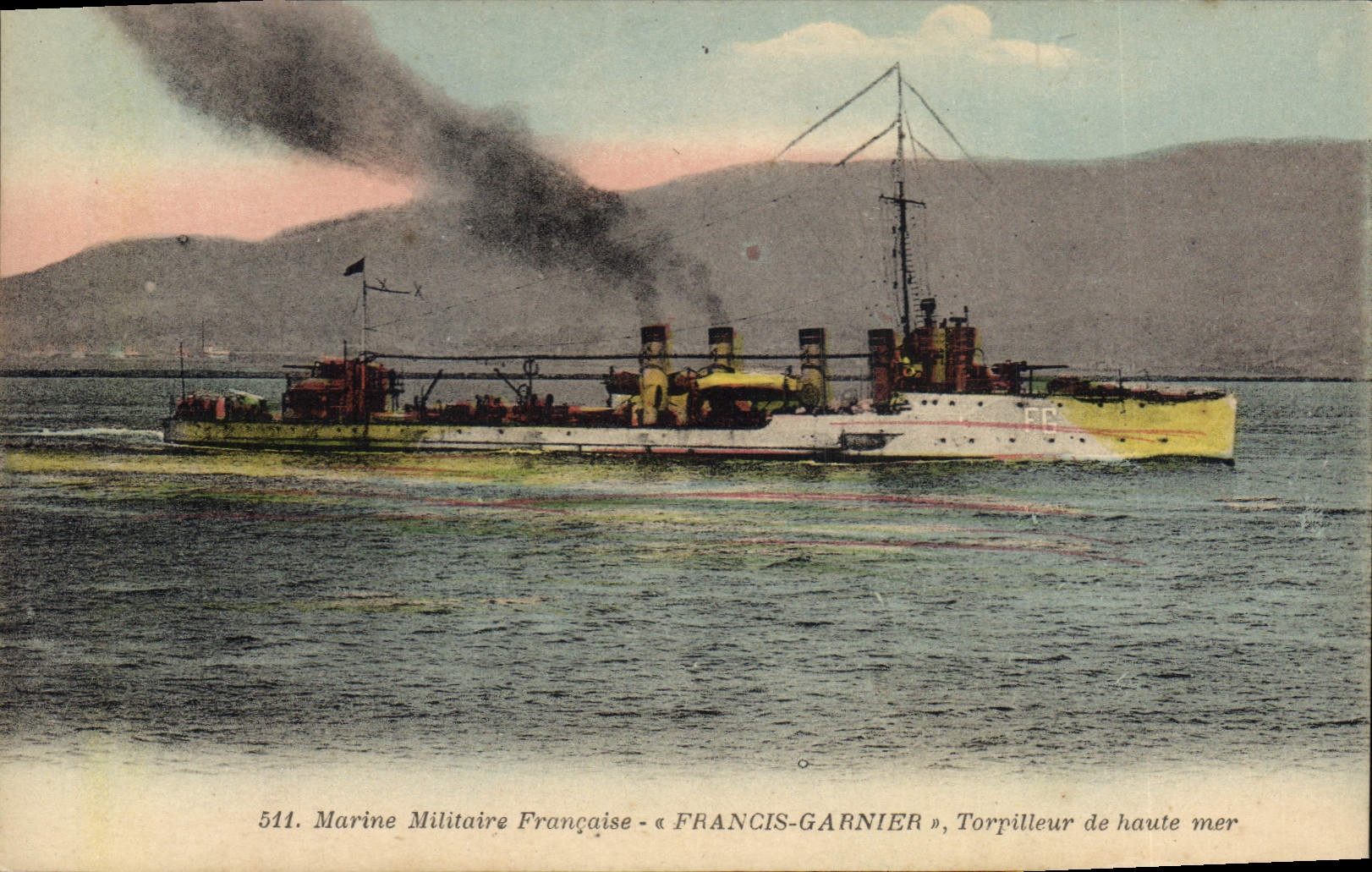 CPA Bateau de guerre Francis Garnier Torpilleur de haute mer