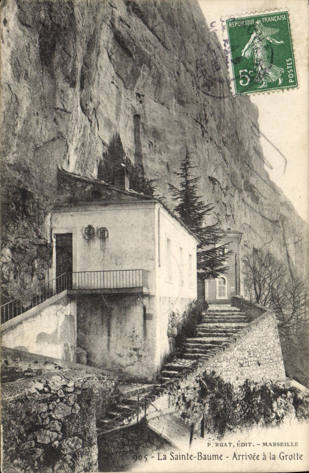 CPA La Sainte Baume Arrivee a la Grotte Grottes