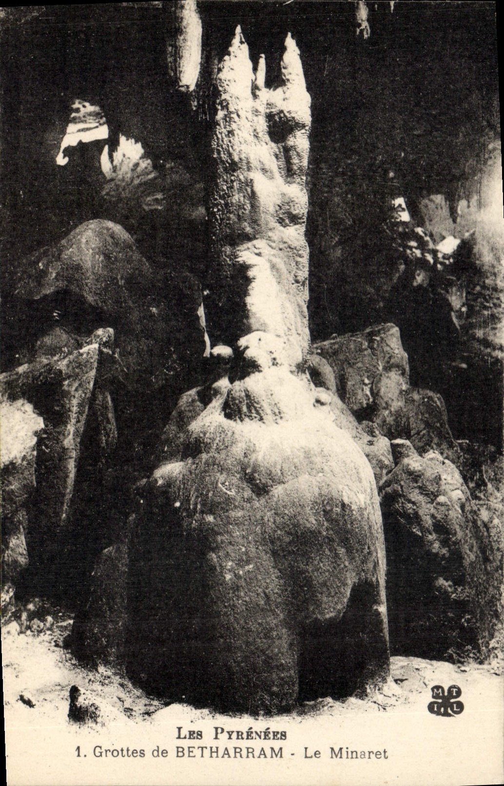 CPA Grotte Grottes de Betharram Le minaret