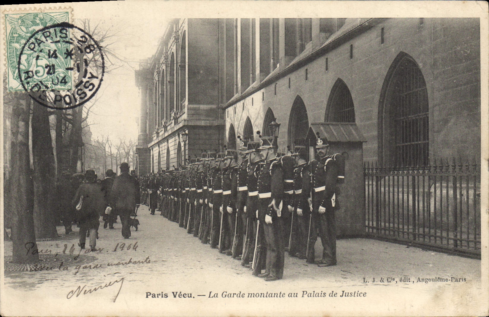 CPA Paris Vecu La Garde montante au palais de justice Militaria