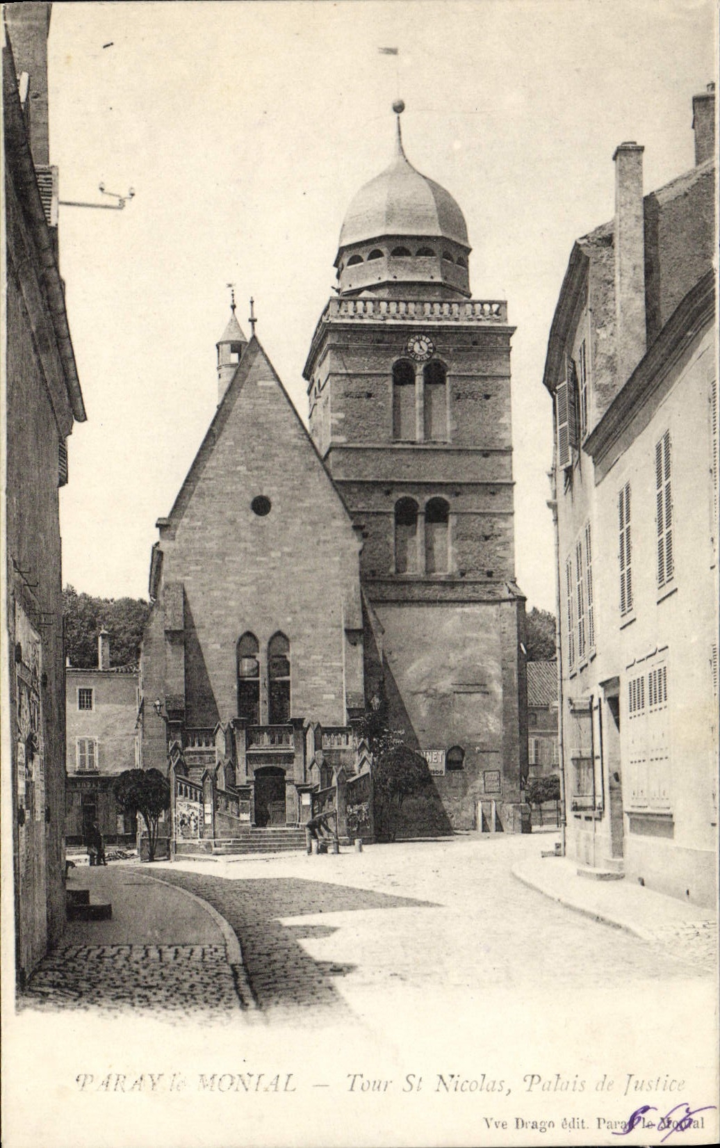 CPA Paray Le Monial Tour st nicolas Palais de Justice 