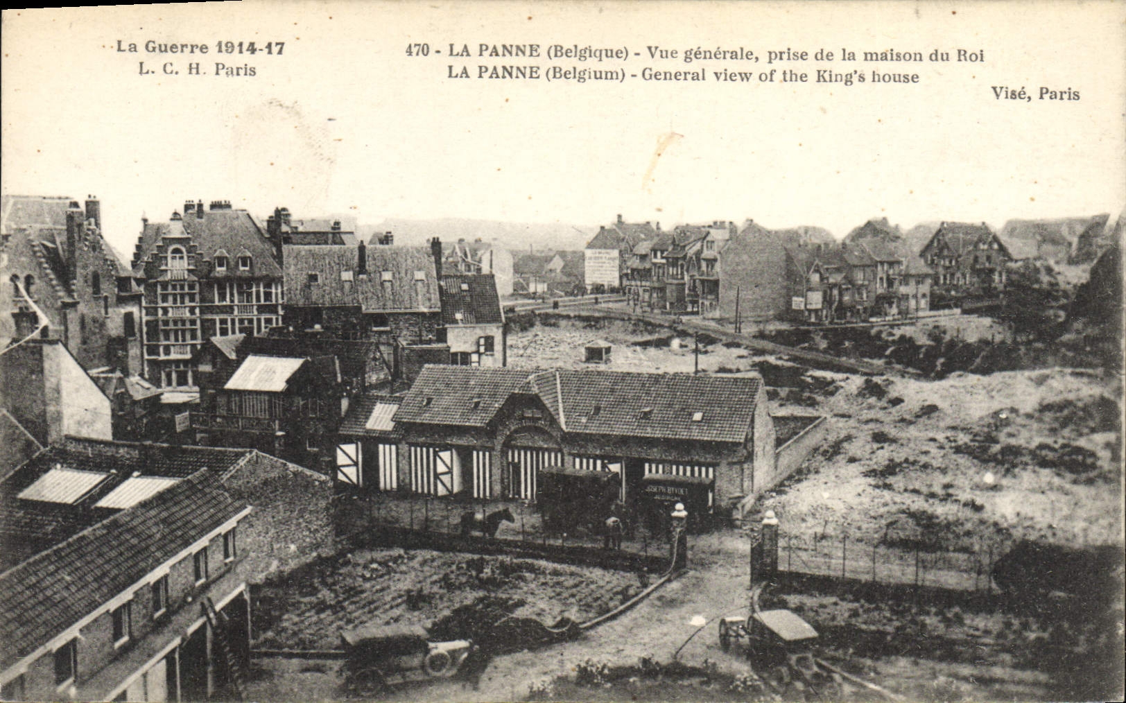 CPA Militaria La Panne Belgique vue generale prise de la maison du Roi 