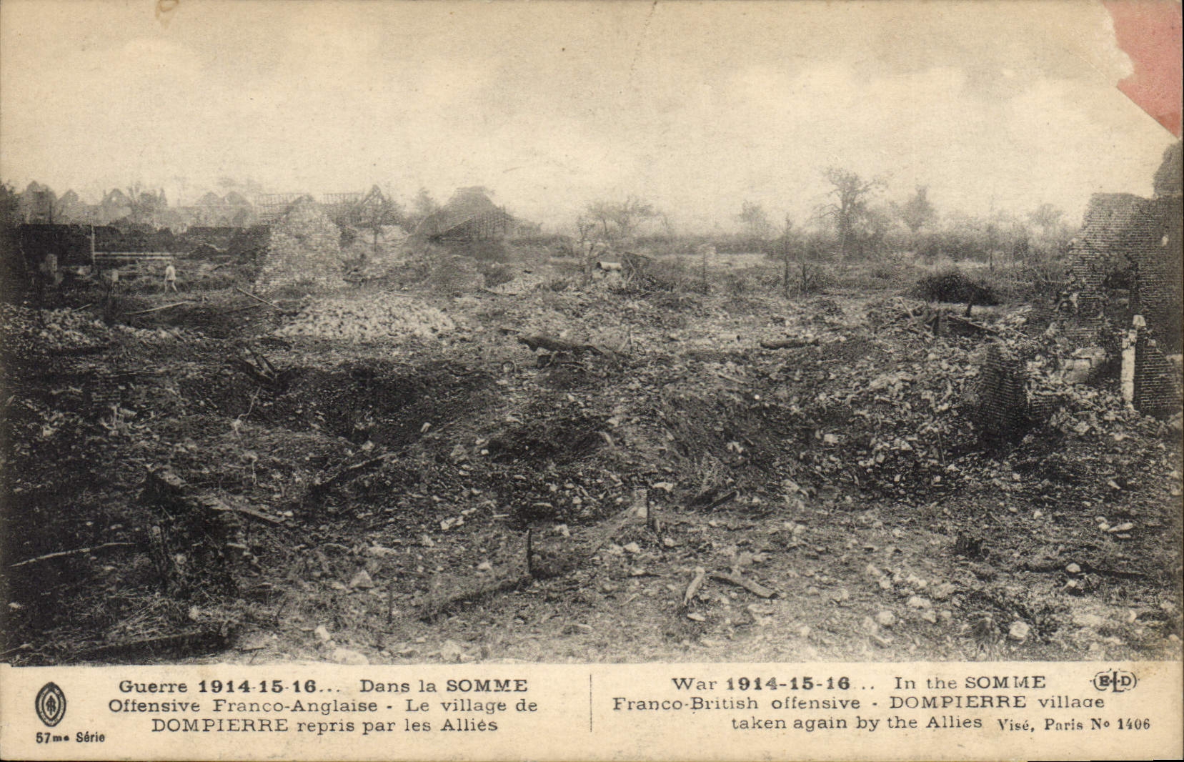 CPA Militaria Guerre 1914 15 16 Dans la Somme Offensive Franco Anglaise 
