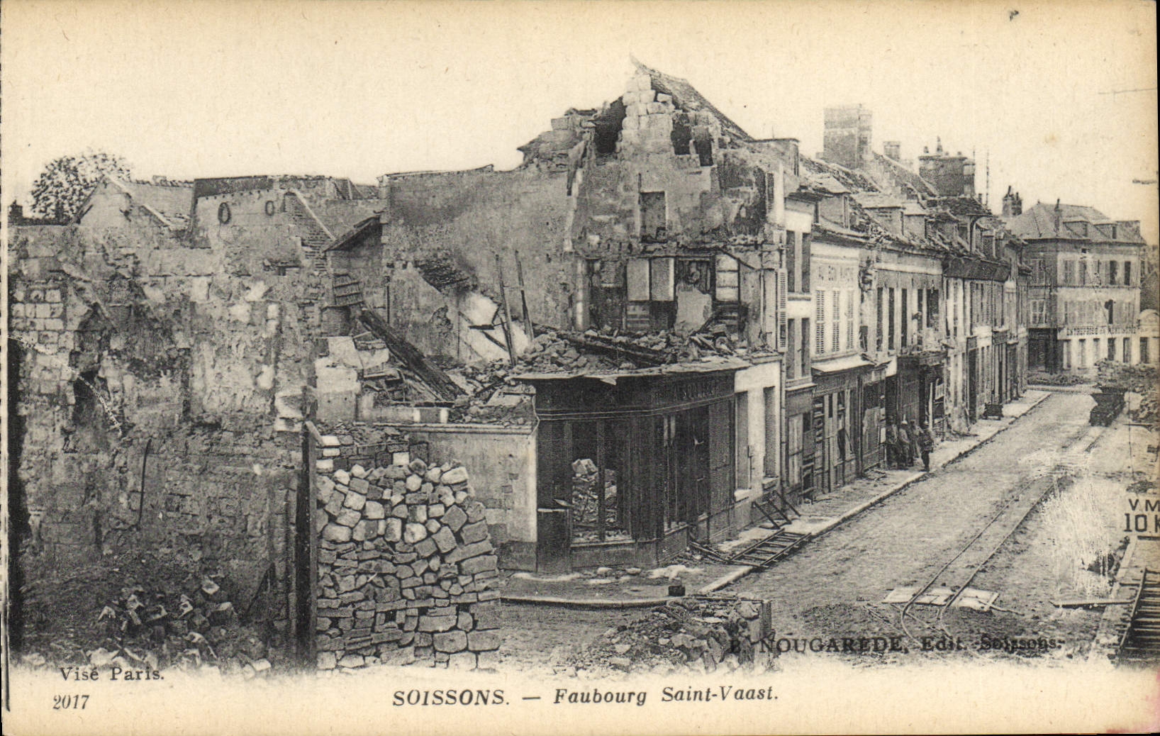 CPA Militaria Soissons Faubourg Saint Vaast 