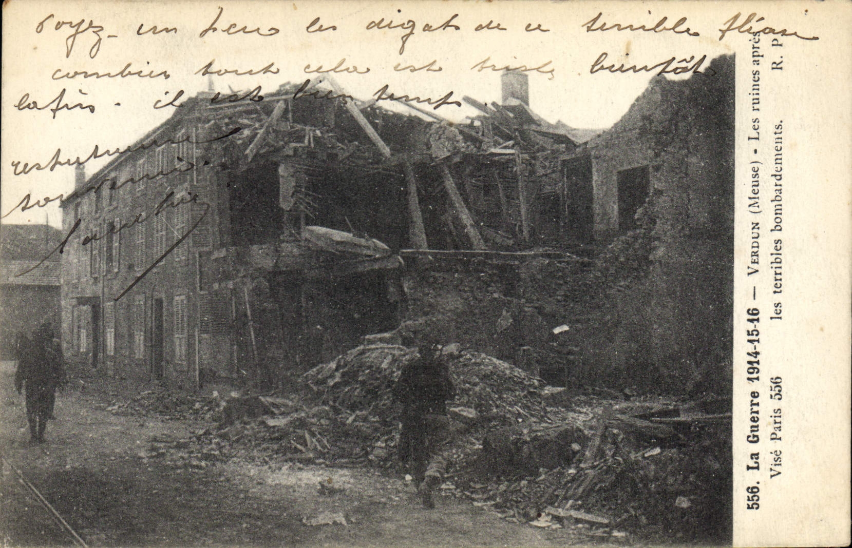 CPA Militaria La Guerre 1914 15 16 Verdun Les ruines 