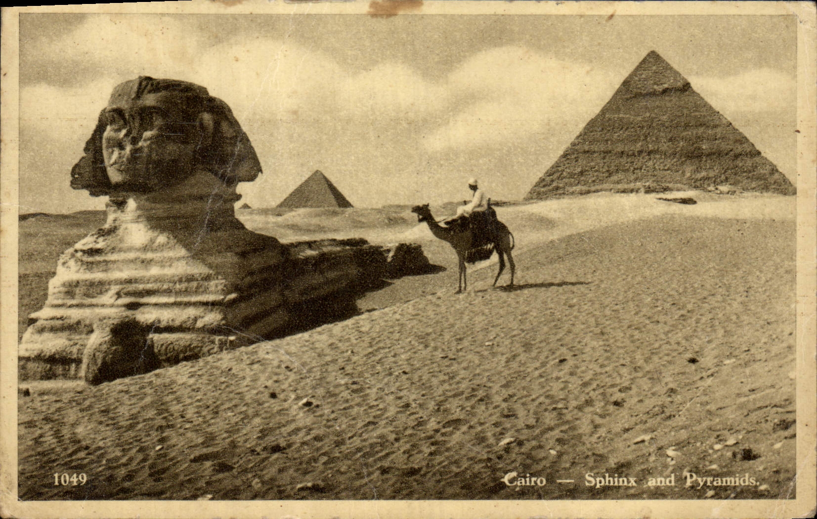 CPA Egypt Egypte  Cairo Sphinx and Pyramids