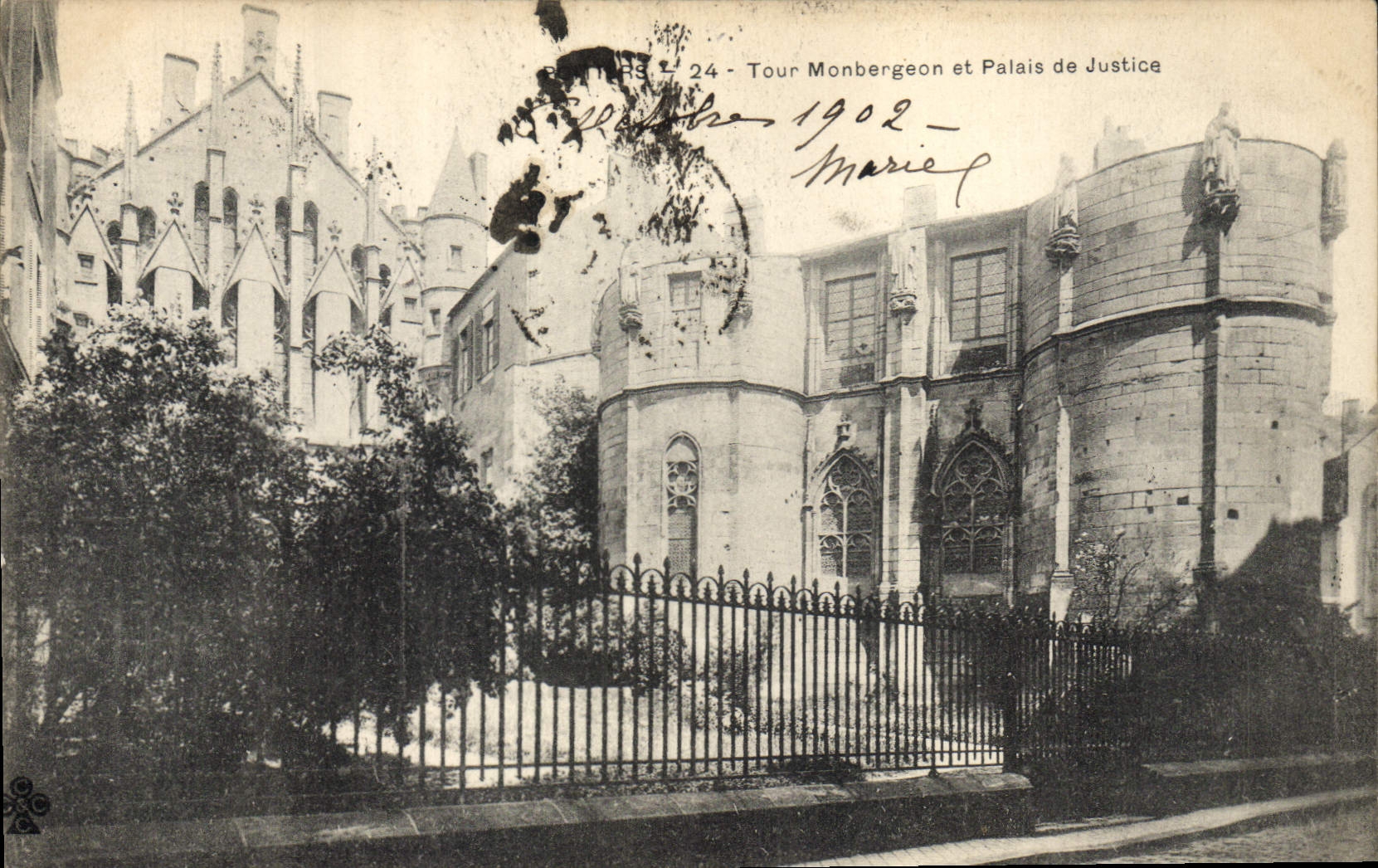 CPA Palais de Justice Poitiers Tour Monbergeon