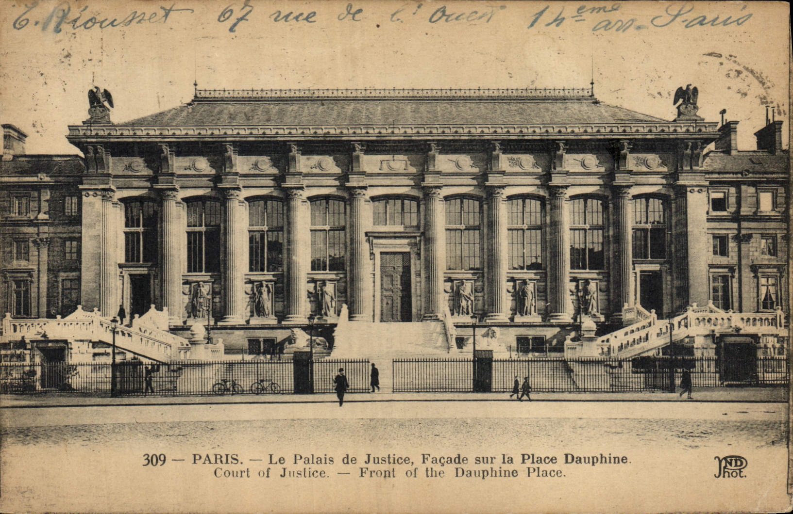 CPA Palais de Justice Facade sur la Place Dauphine Paris