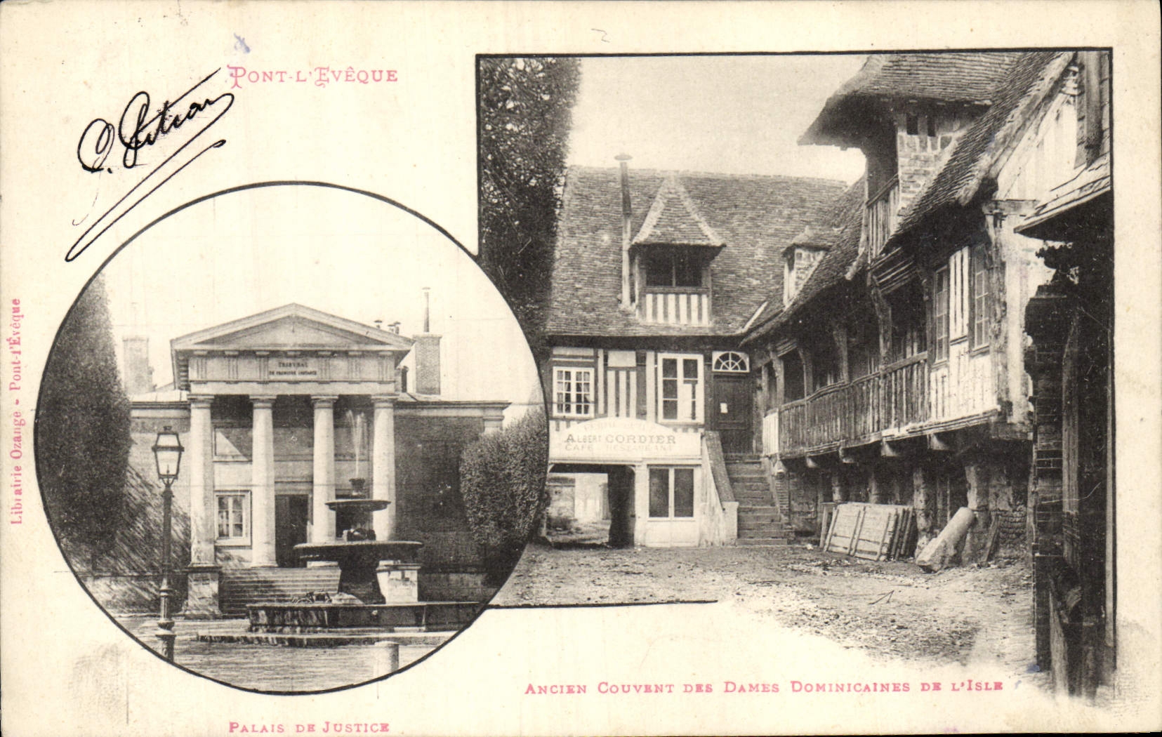 CPA Palais de Justice Pont L'Eveque Ancien couvent des Dames dominicaines de l'Isle