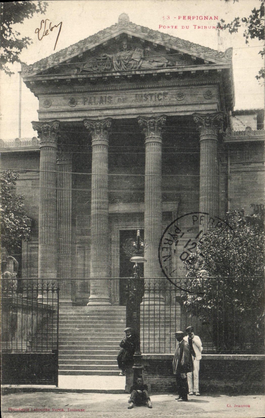 CPA Palais de Justice Perpignan Porte du Tribunal