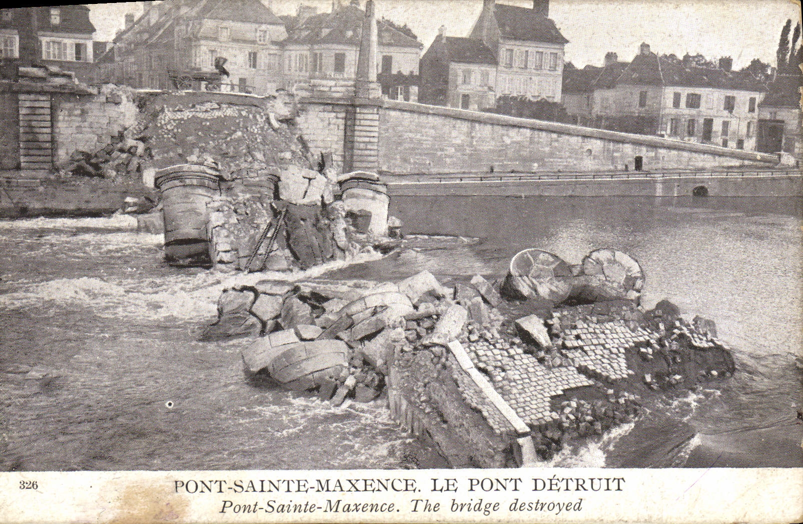 CPA Militaria Pont Sainte Maxence Le Pont detruit