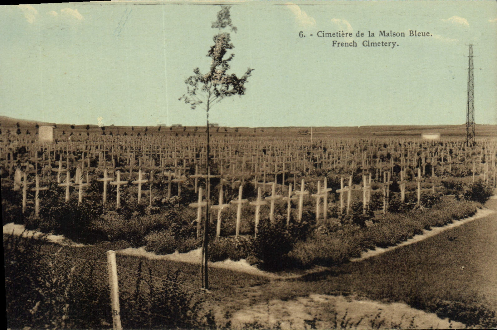 CPA Militaria Cimetiere de la Maison Bleue 