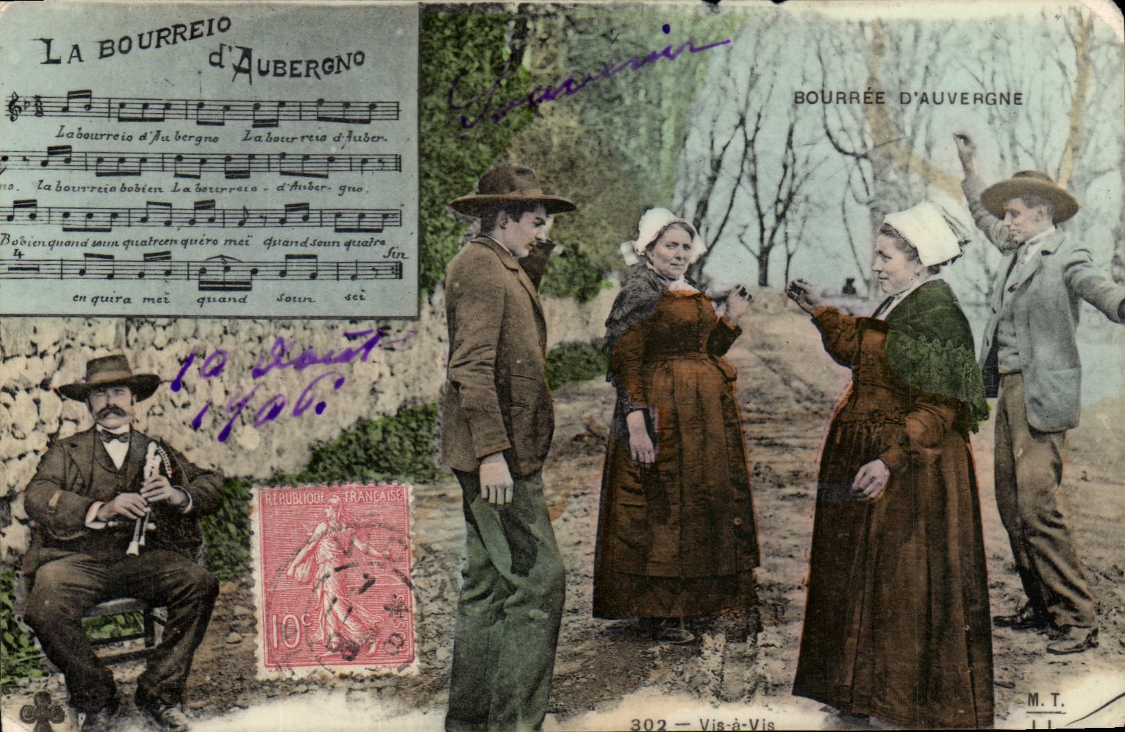 CPA Folklore Auvergne