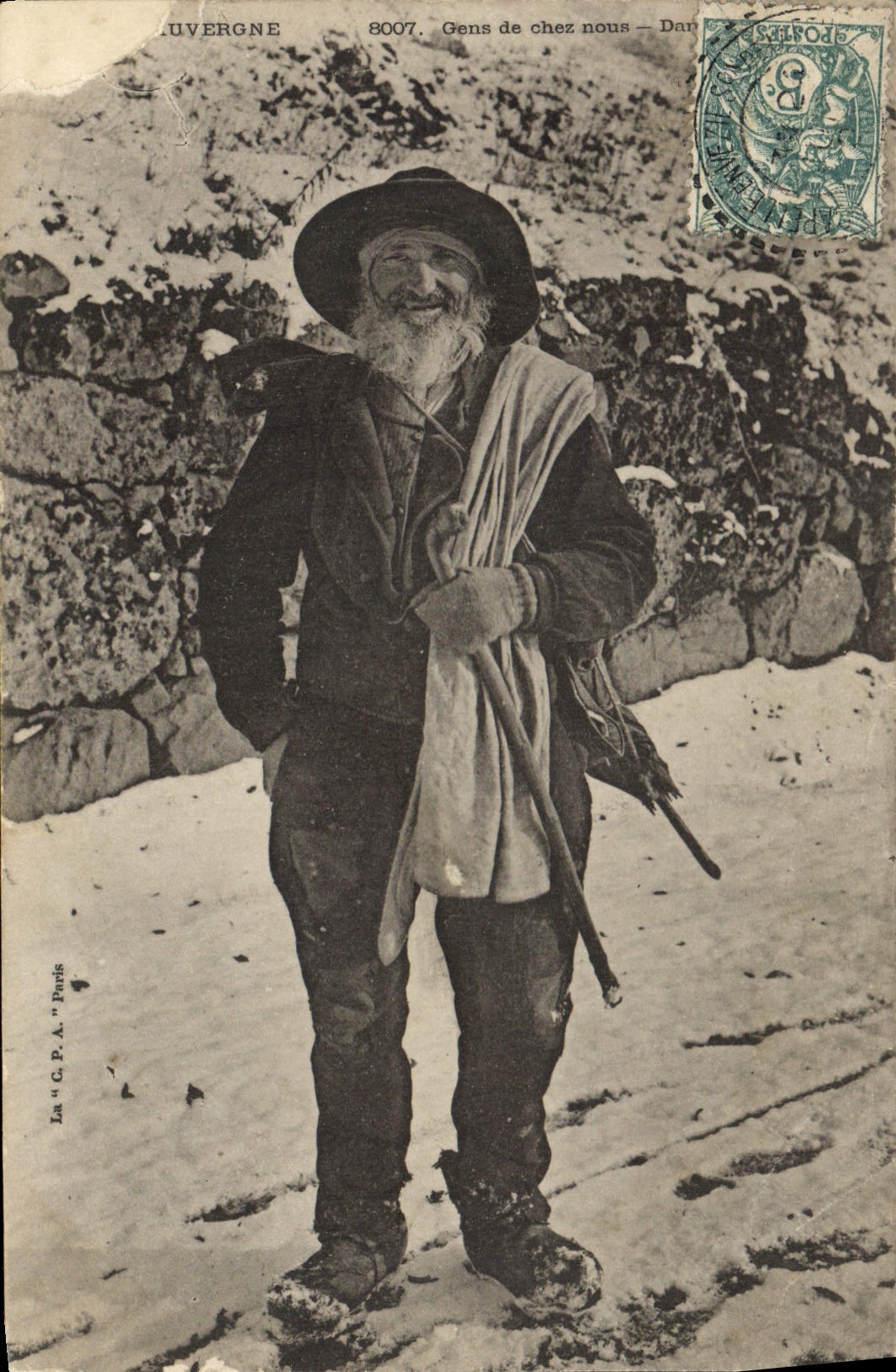 CPA Folklore Auvergne Gens de chezz nous