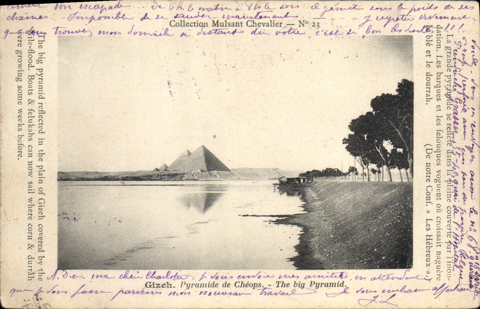CPA Egypt Egypte Gizeh Pyramide de Cheops