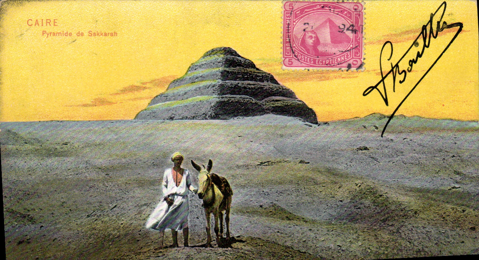 CARTE MAXIMUM Egypt Egypte Caire Pyramide de Sakkarah