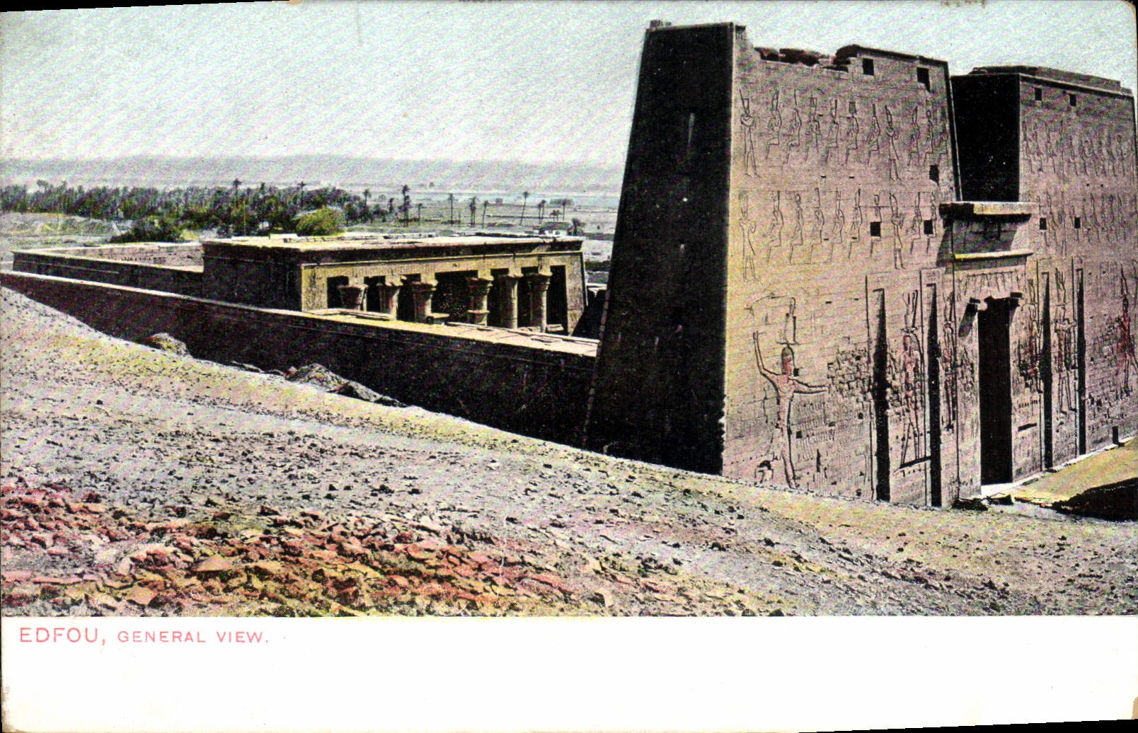 CPA Egypt Egypte Edfou General View