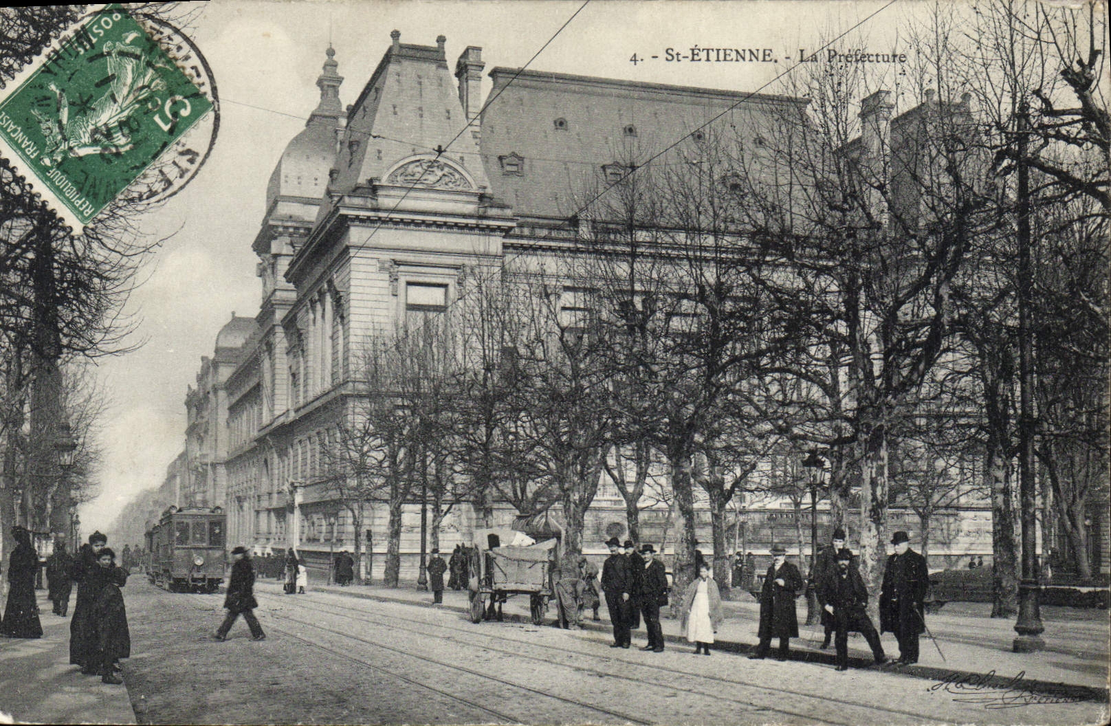CPA Prefecture Saint Etienne Tramway