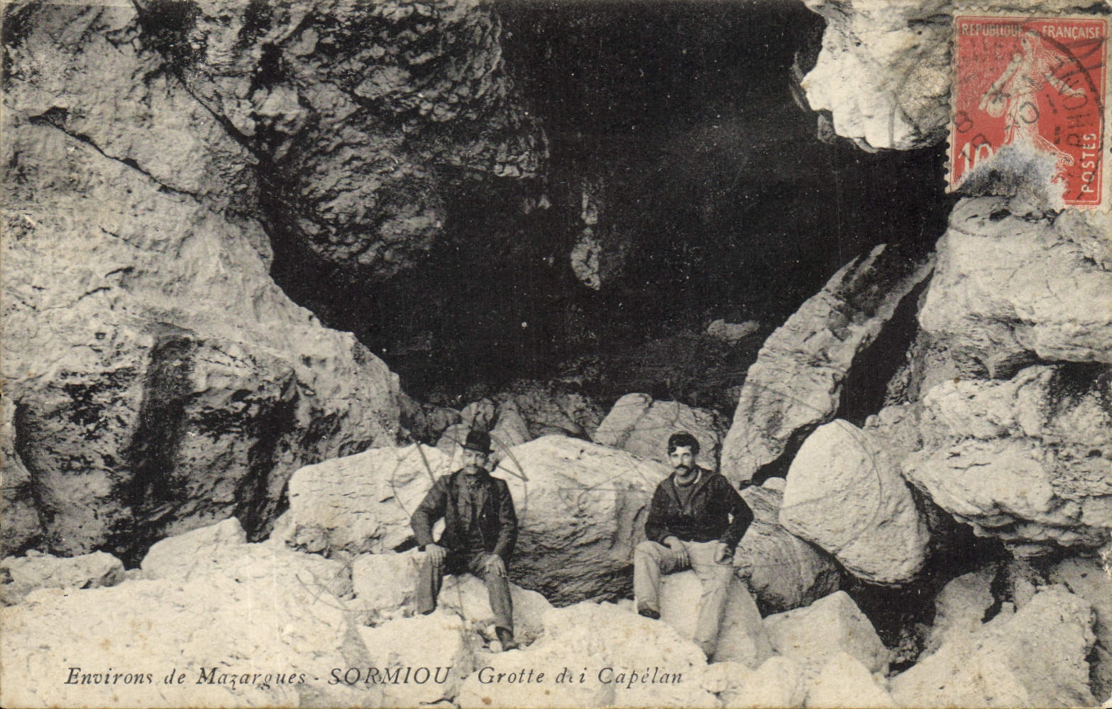 CPA Grotte dei Capelan Environs de Maazrgues Sormiou Grottes