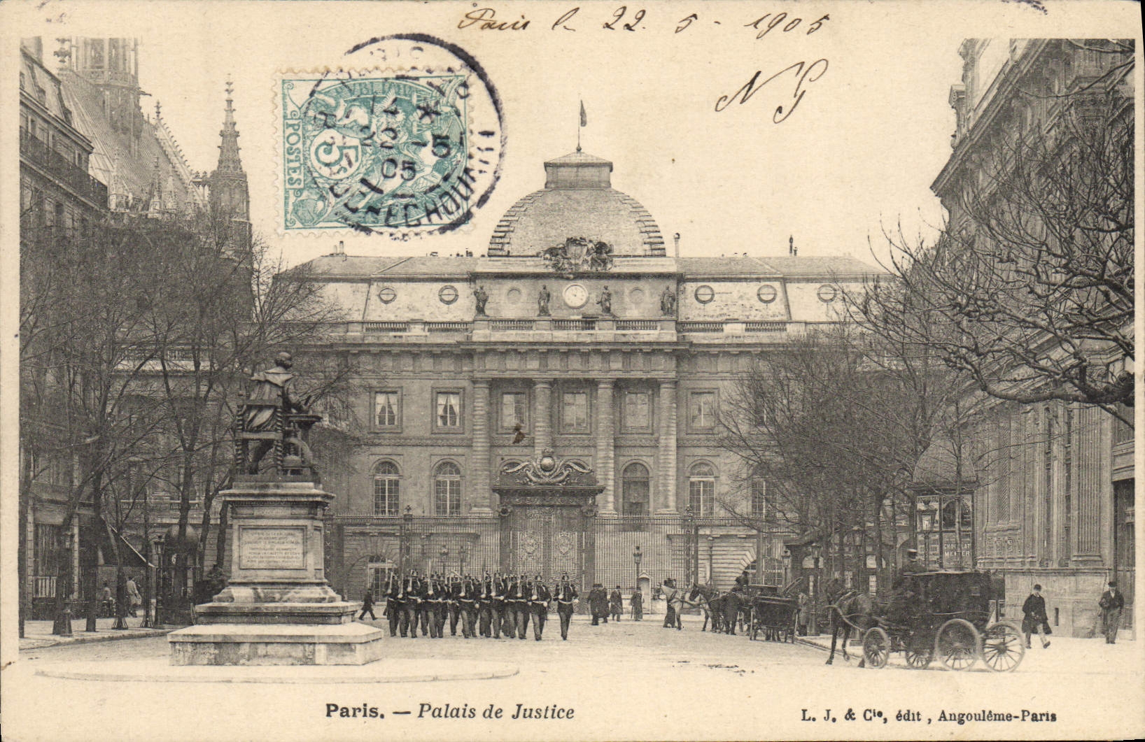 CPA Palais de Justice Paris Militaria