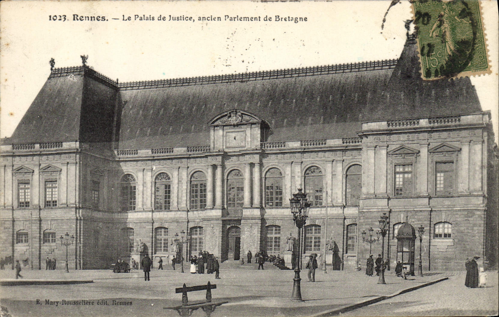 CPA Palais de Justice ancien parlement de Bretagne Rennes