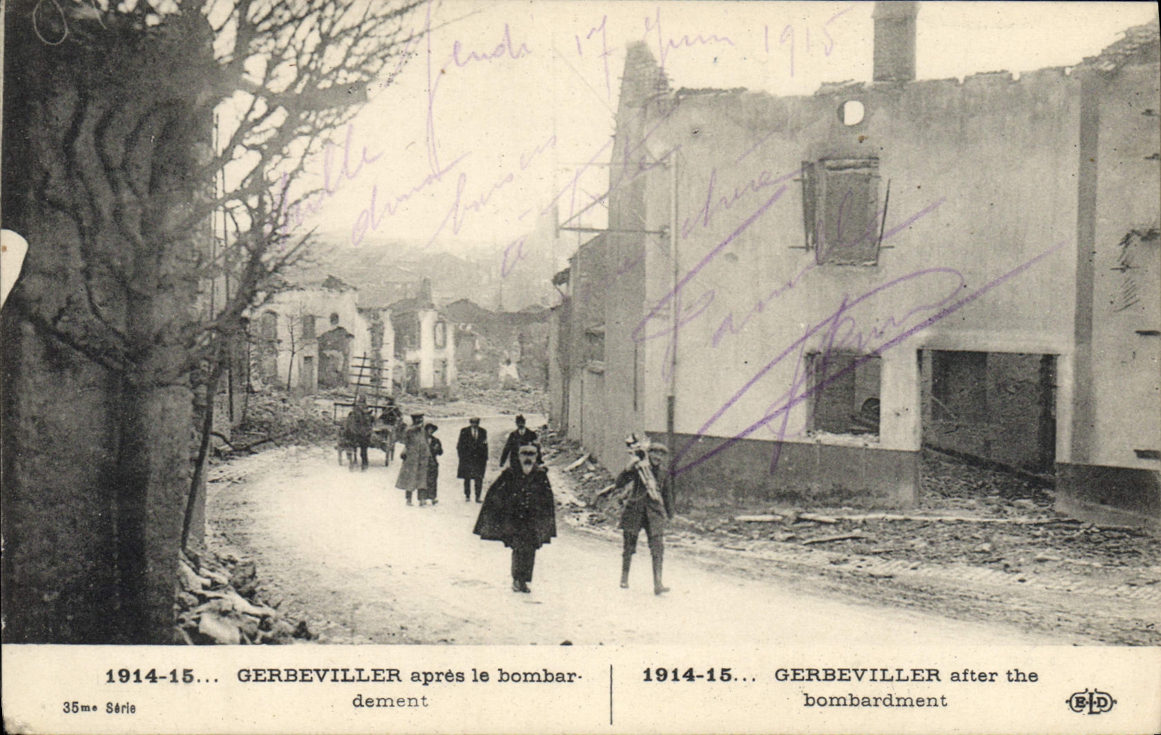 CPA Militaria 1914 15 Gerbeviller apres le bombardement