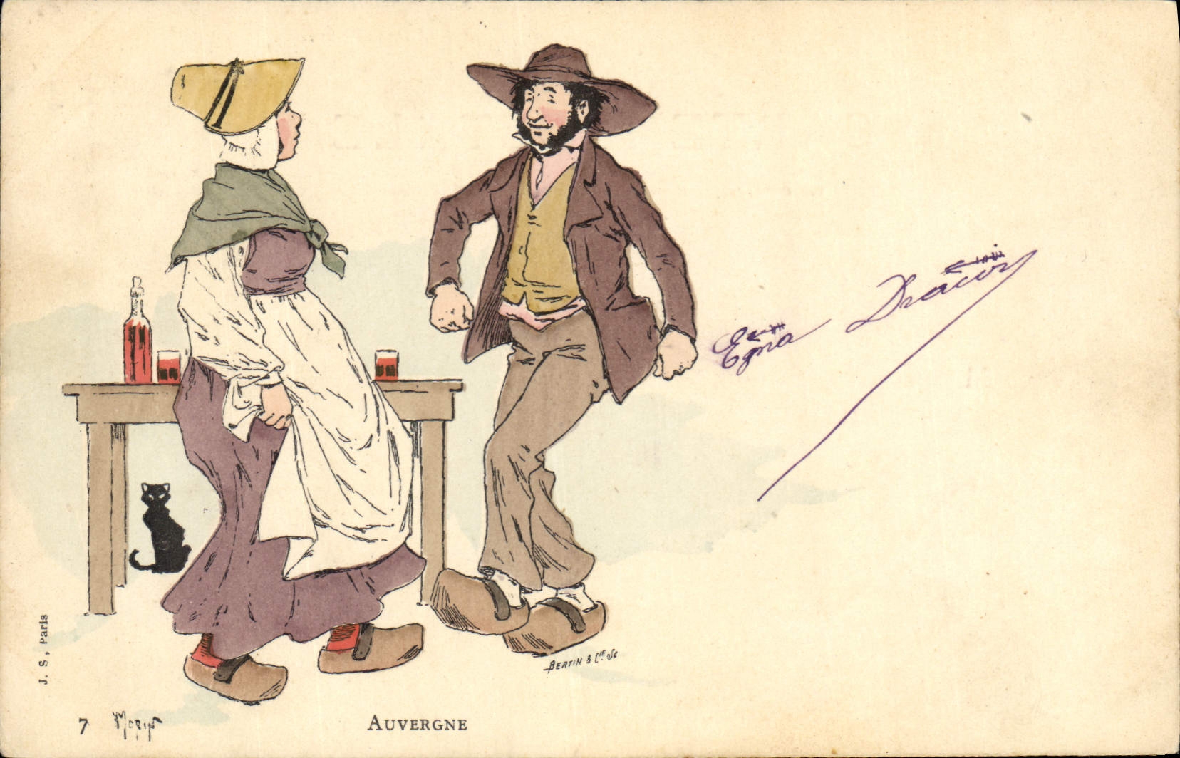 CPA Folklore Auvergne 