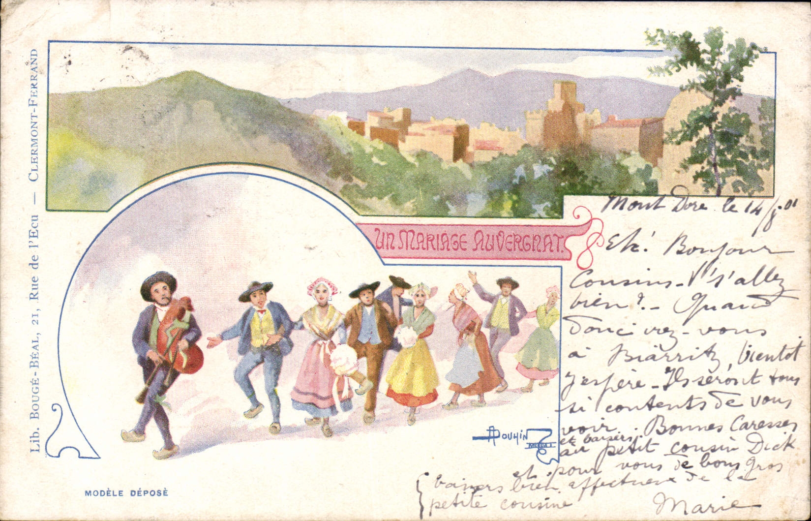 CPA Folklore Un mariage Auvergnat 