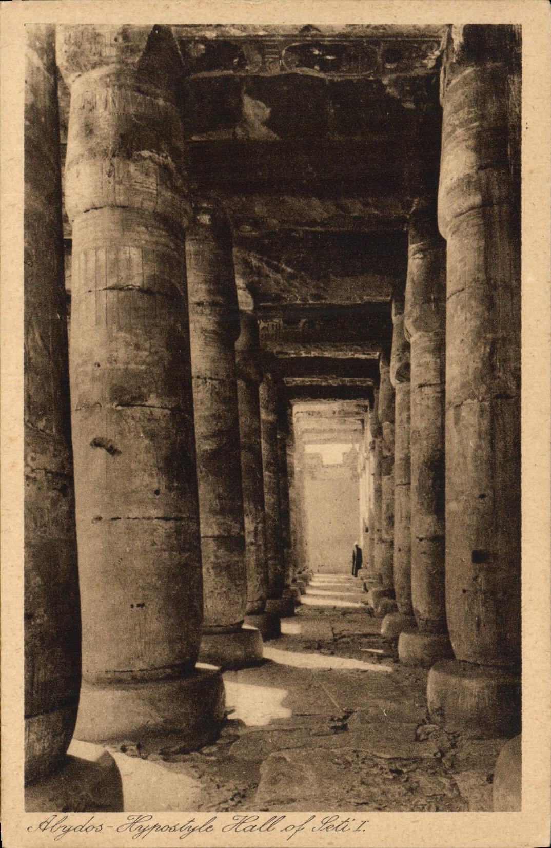 CPA Egypt Egypte Abydos Hall of Seti 
