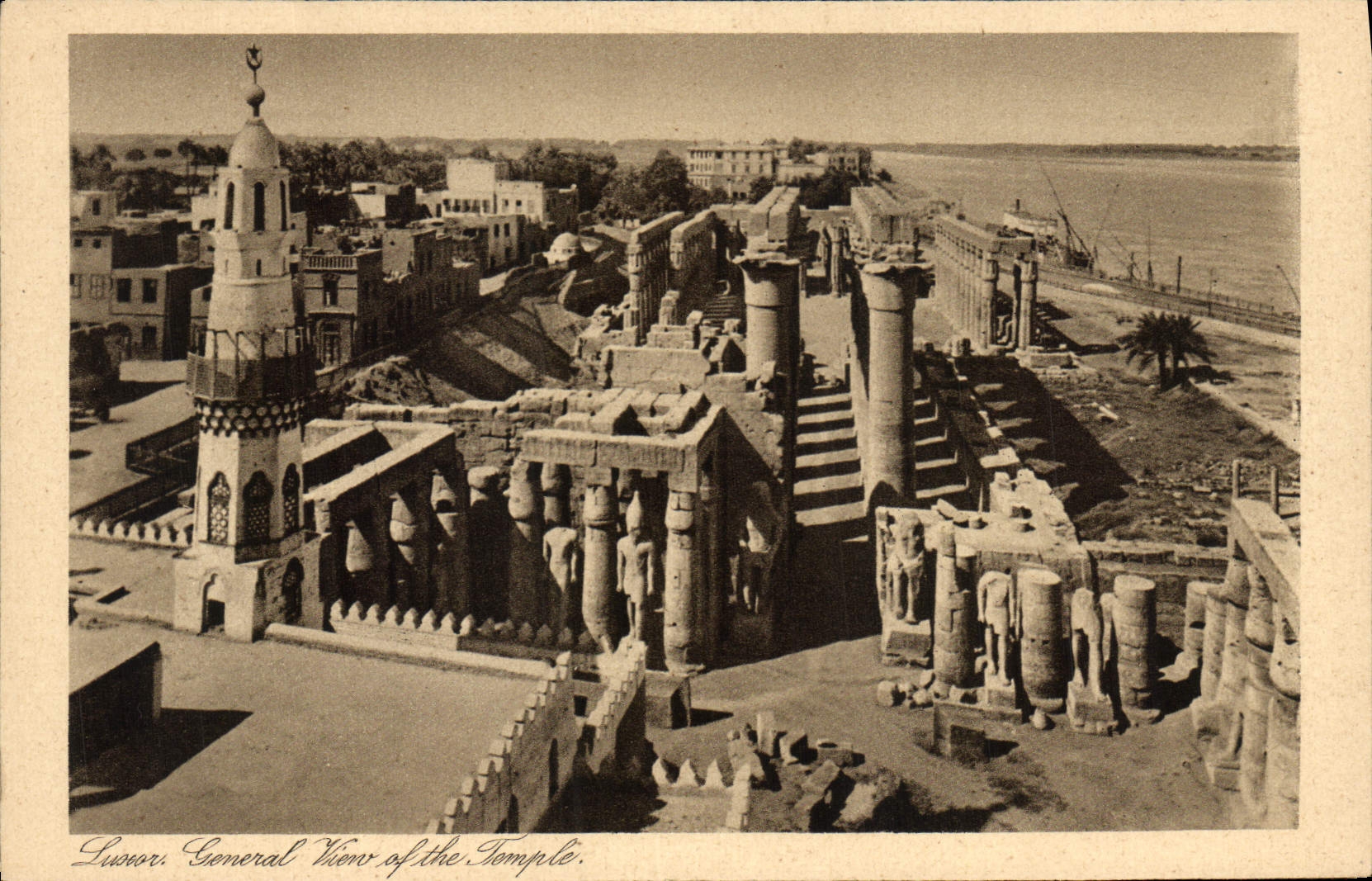 CPA Egypt Egypte Luxor General view of the Temple