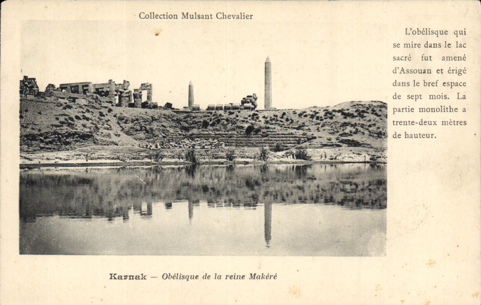 CPA Egypt Egypte Karnak Obelisque de la reine Makere