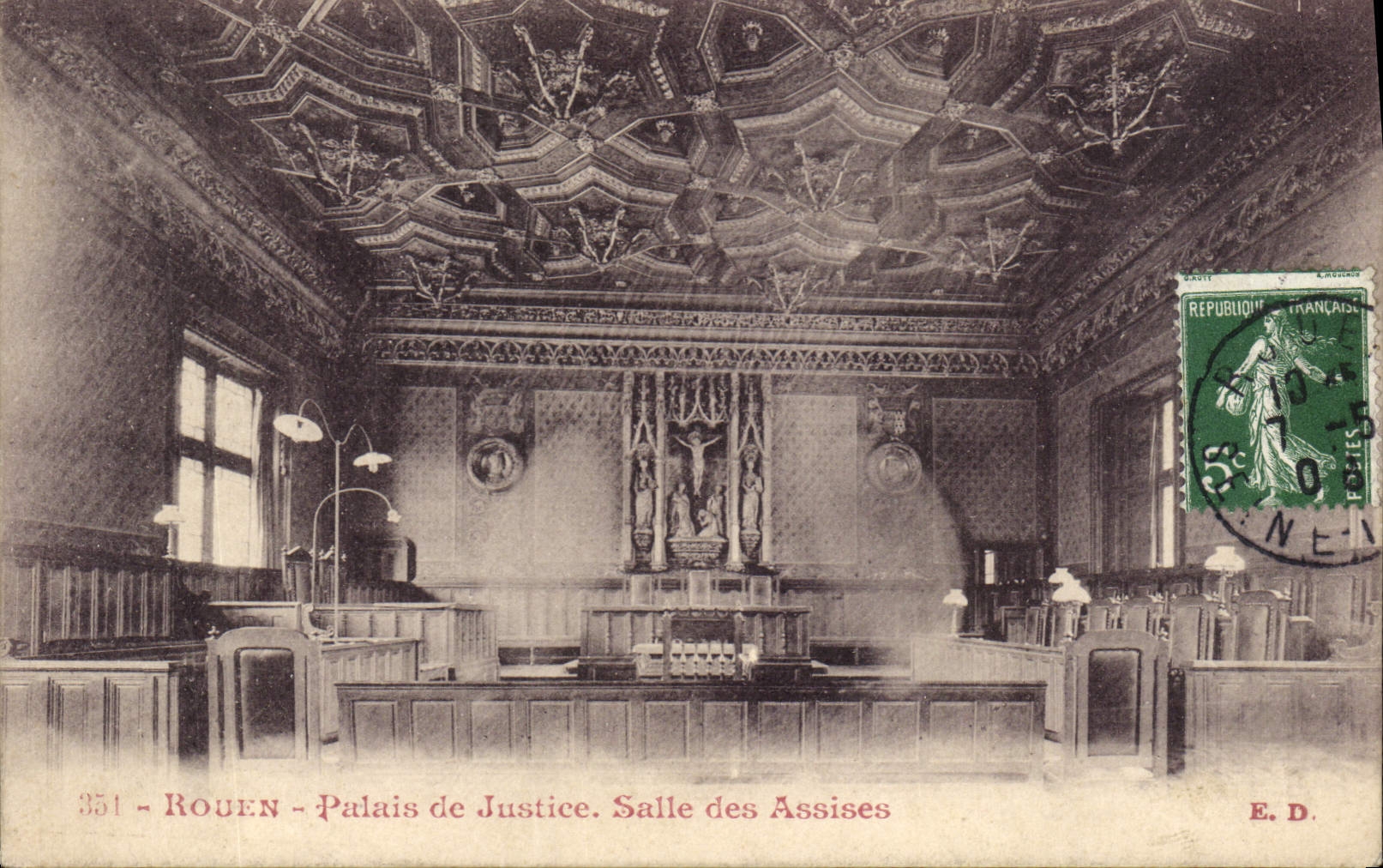 CPA Rouen Palais de Justice Salle des Assises