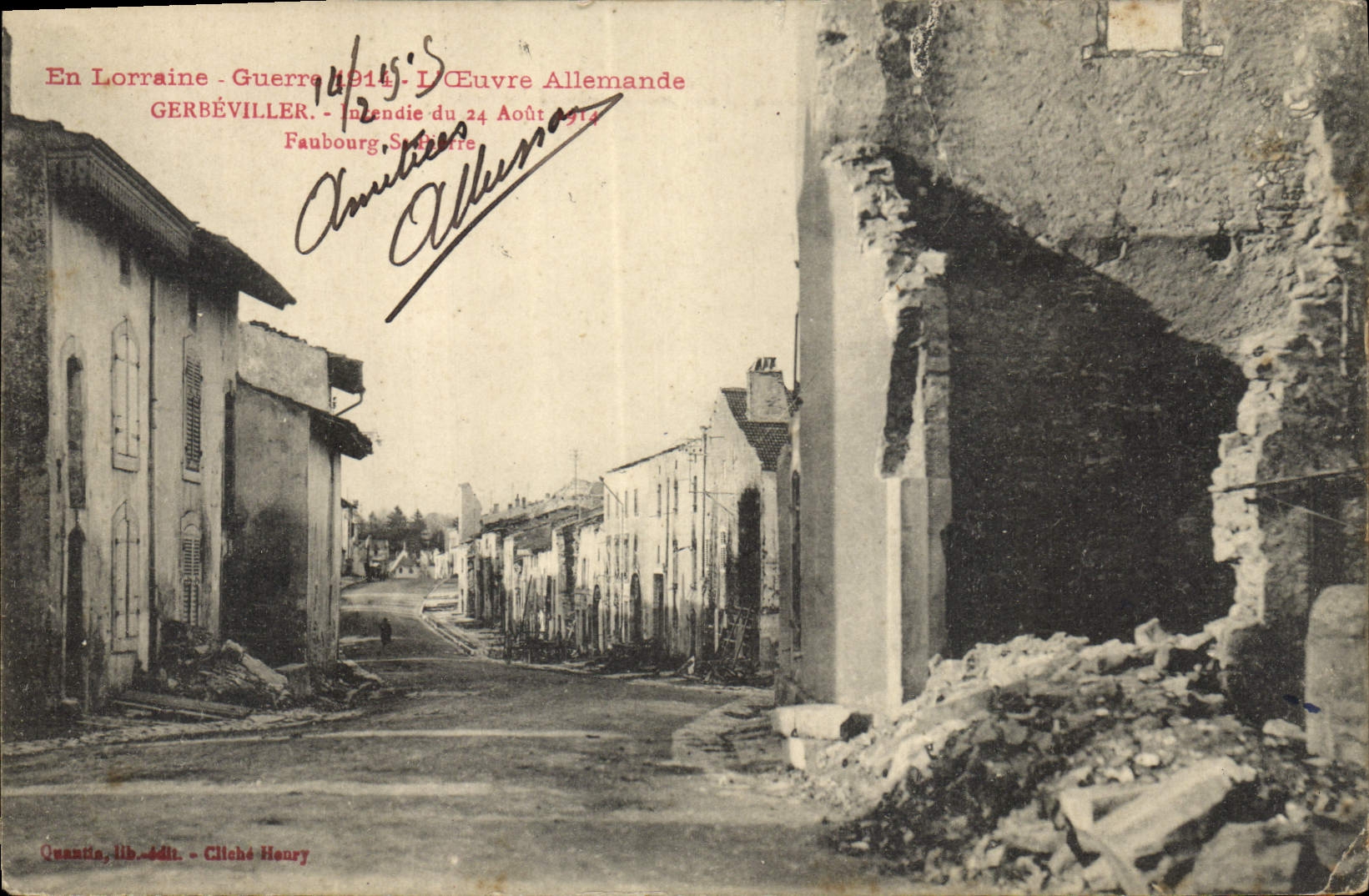 CPA Militaria En Lorraine Guerre 1914 Gerbeviller 