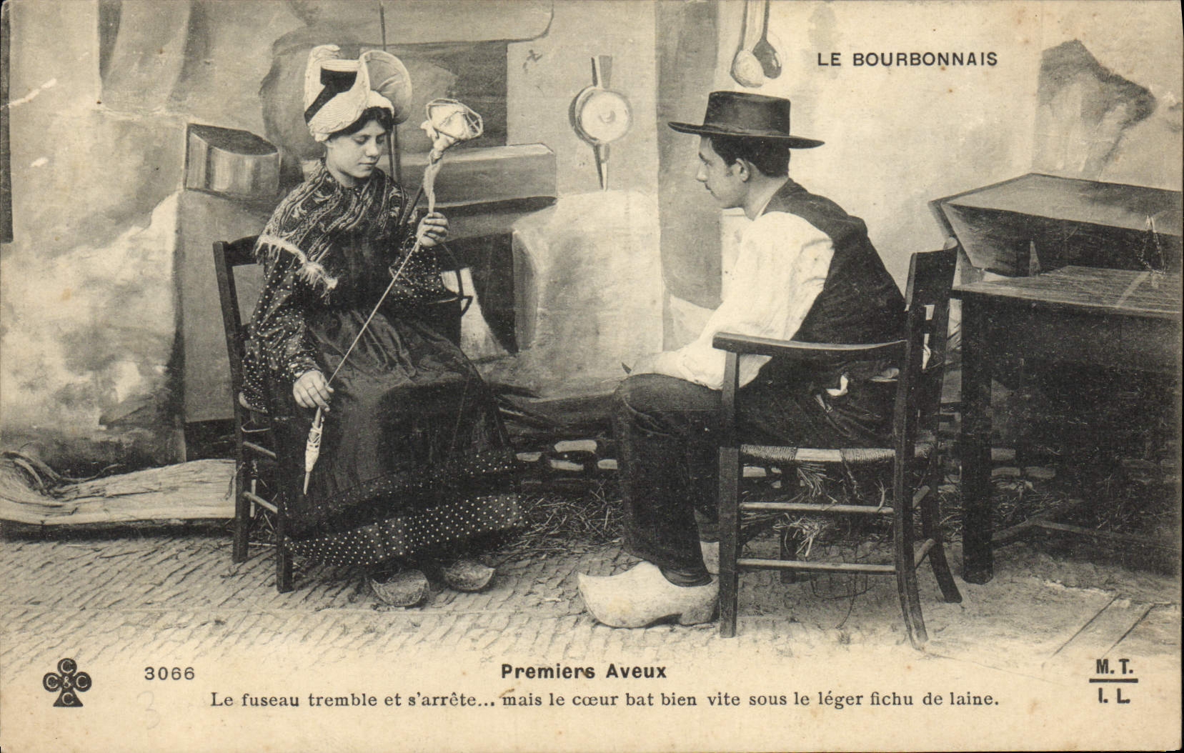 CPA Folklore Le Bourbonnais premiers Aveux