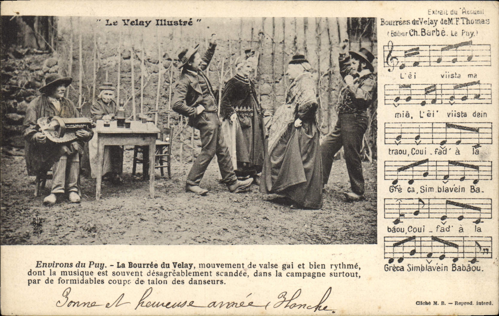 CPA Folklore Environs du Puy la Bourree du Velay 