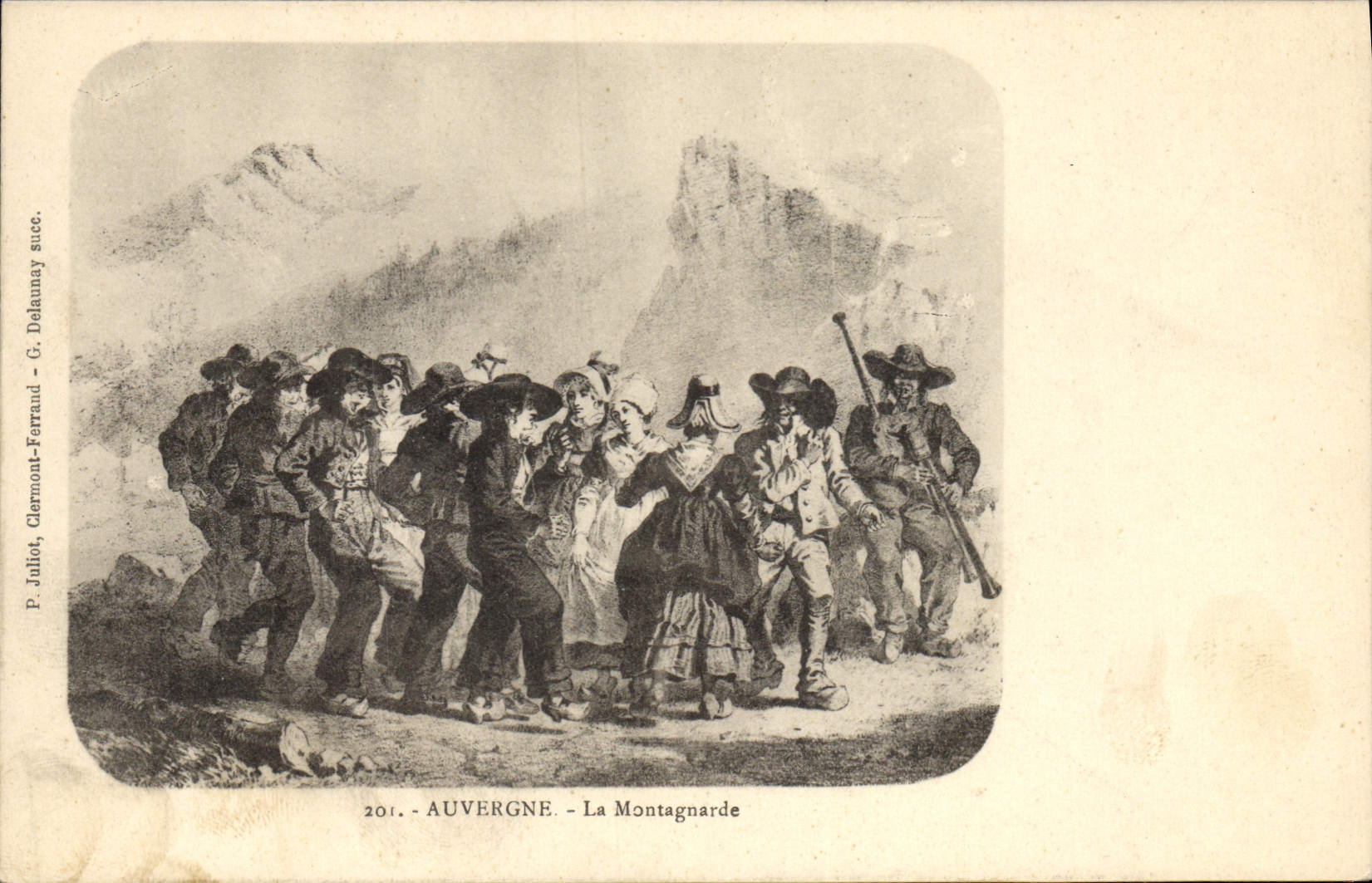 CPA Folklore Auvergne La Montagnarde 