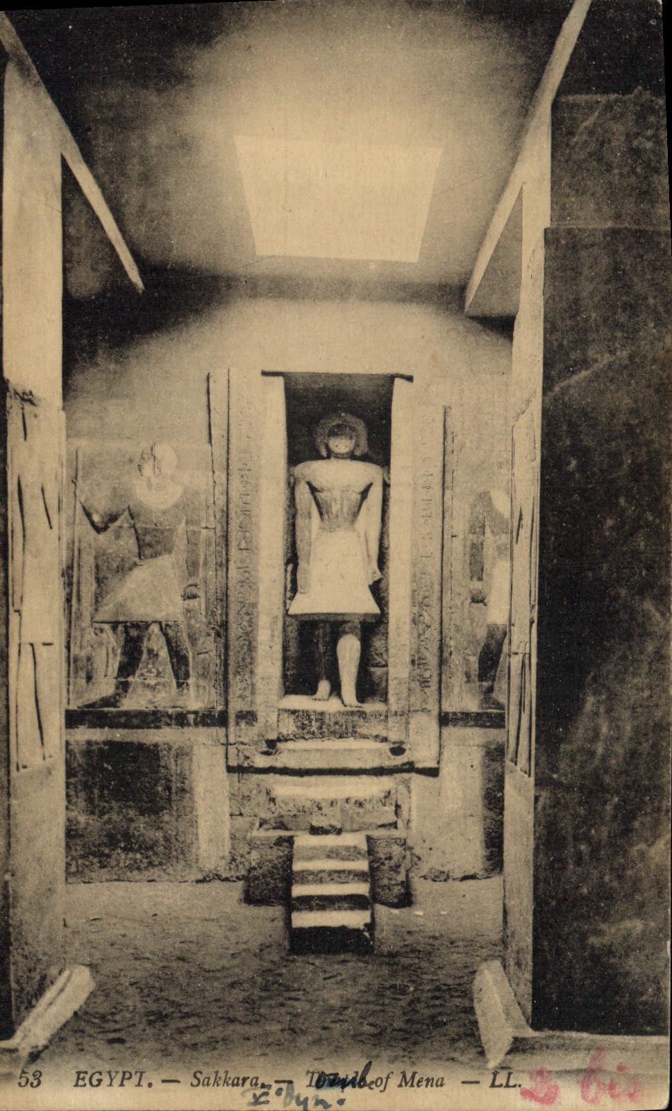 CPA Egypt Egypte Egypte Sakkara Temple de Mena