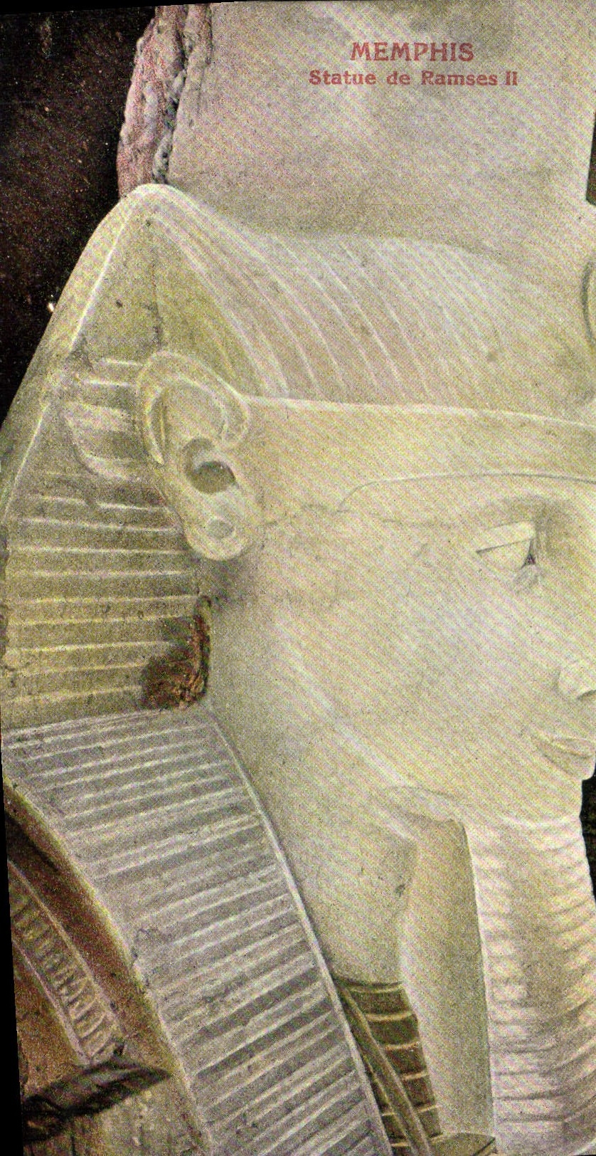 CPA Egypt Egypte Memphis Statue de Ramses II 