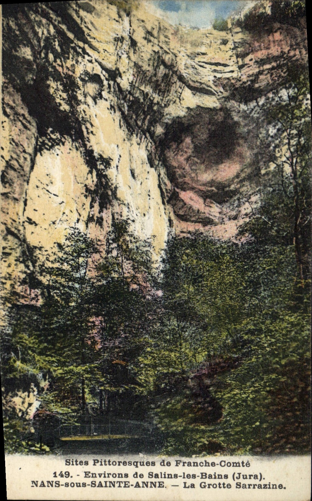CPA Sites Pittoresque de Franche comte Environs de Sains les Bains Nans sous Sainte Anne la Grotte S