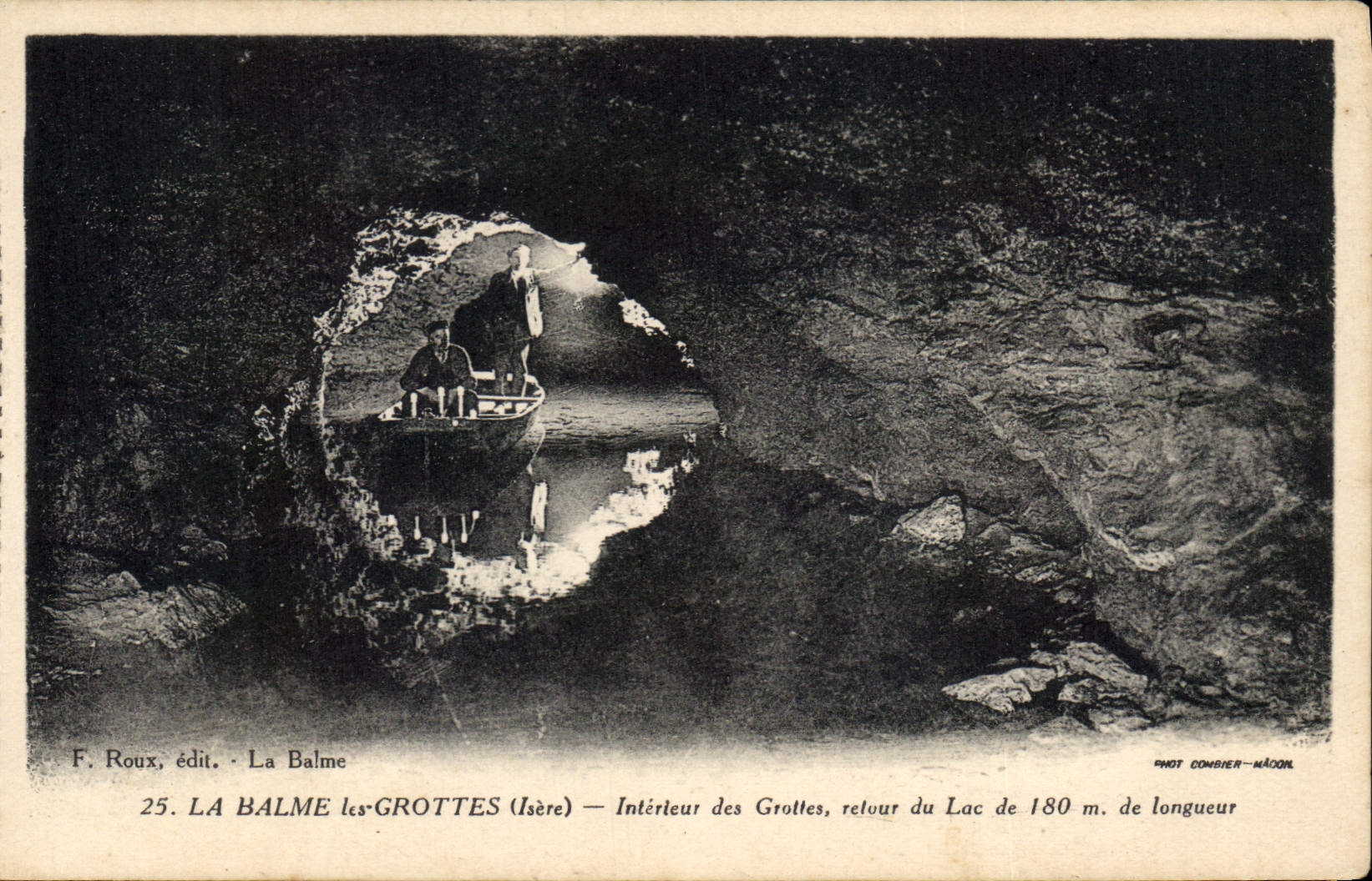 CPA La Balme les Grottes interieur des grottes retour du Lac