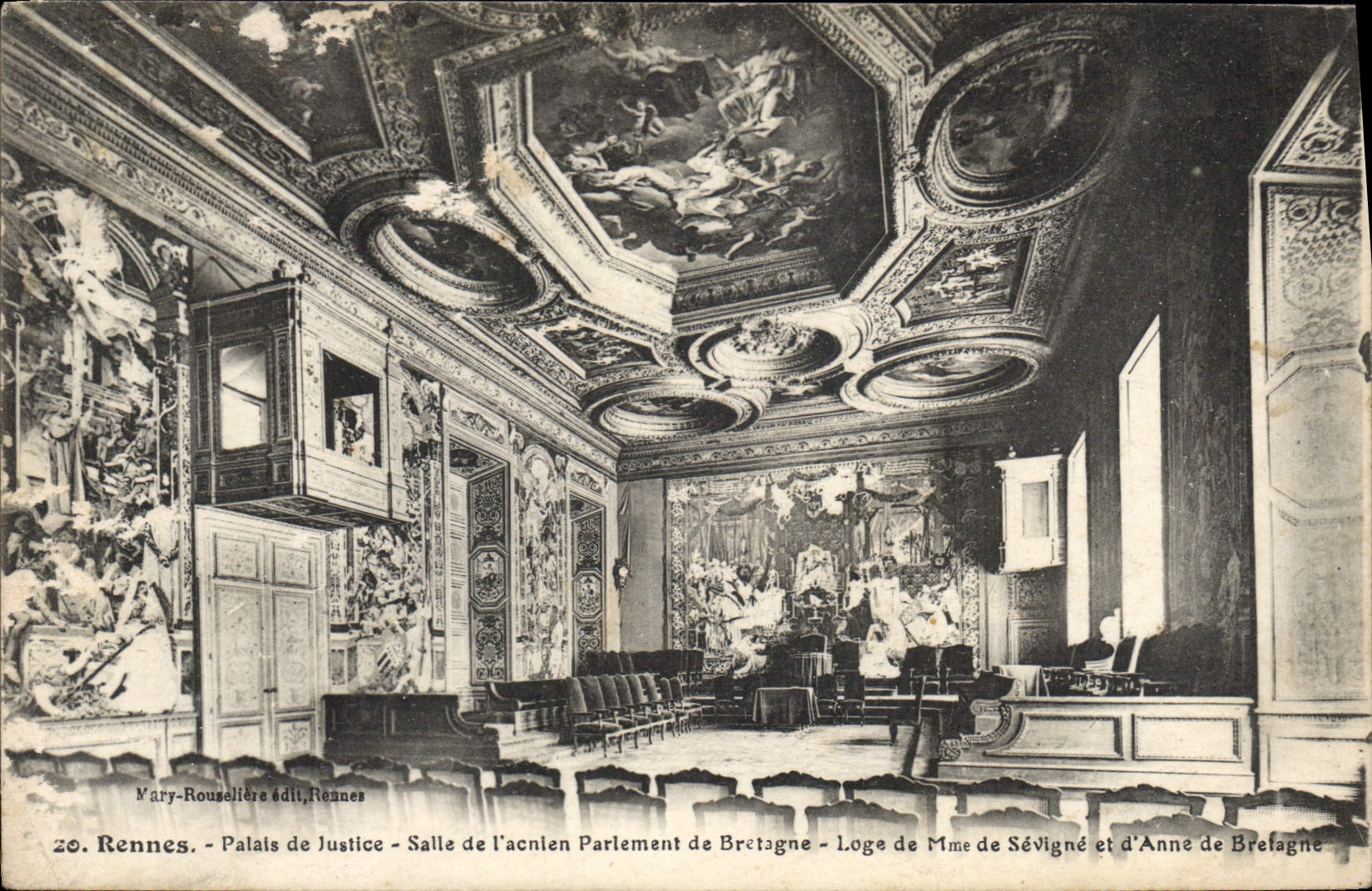 CPA Rennes Palais de Justice salle de l'ancien parlement de Bretagne