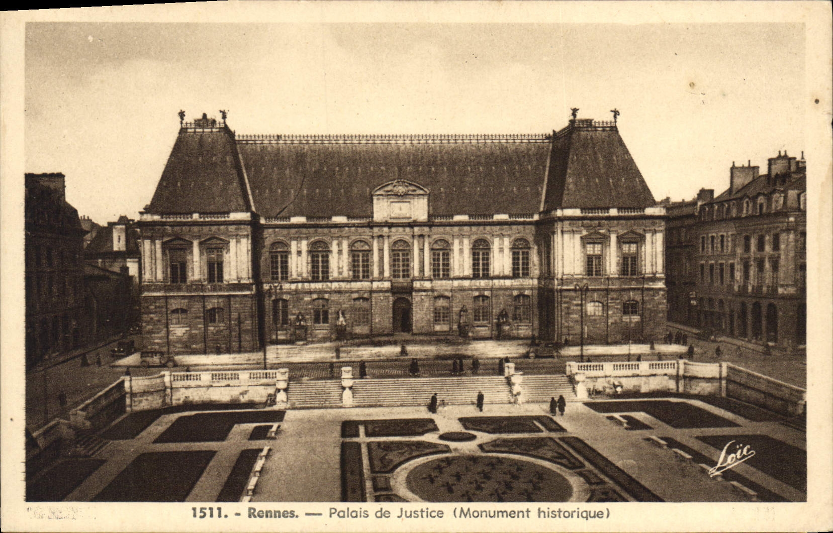 CPA Rennes Palais de Justice Monument historique 