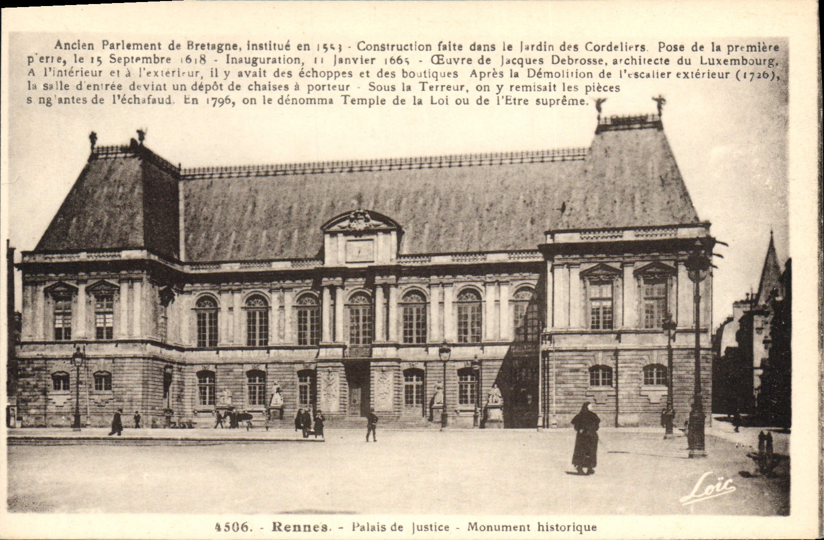 CPA Rennes Palais de Justice Monument historique Ancien parlemet de Bretagne institue en 1551 