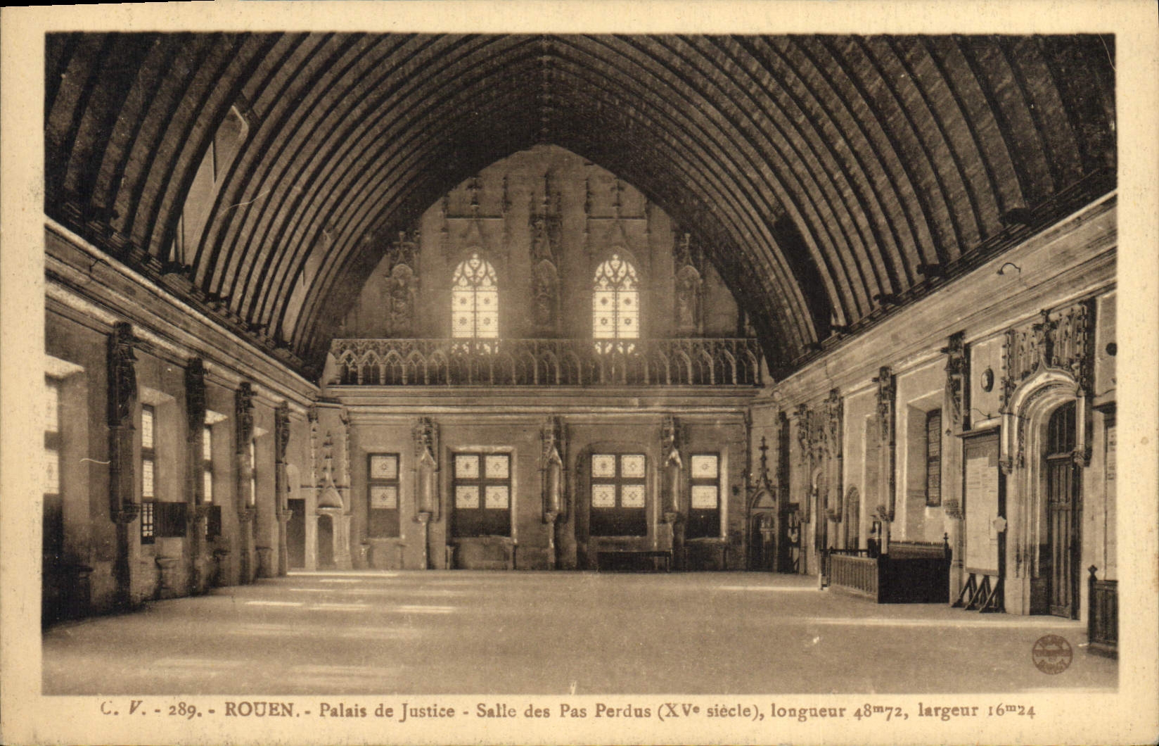 CPA Rouen Palais de Justice salle des Pas Predus 