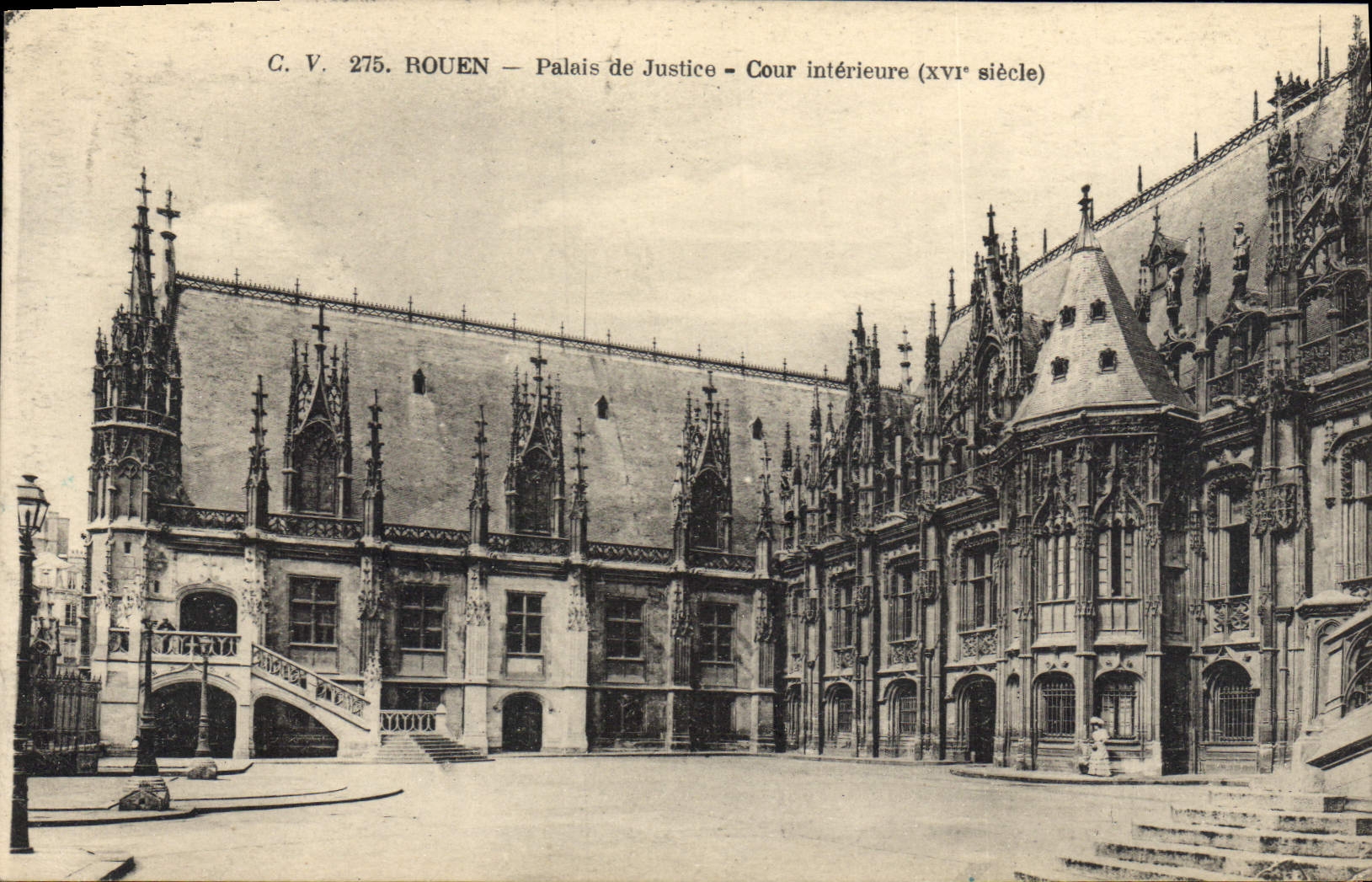 CPA Rouen Palais de Justice cour interieure 