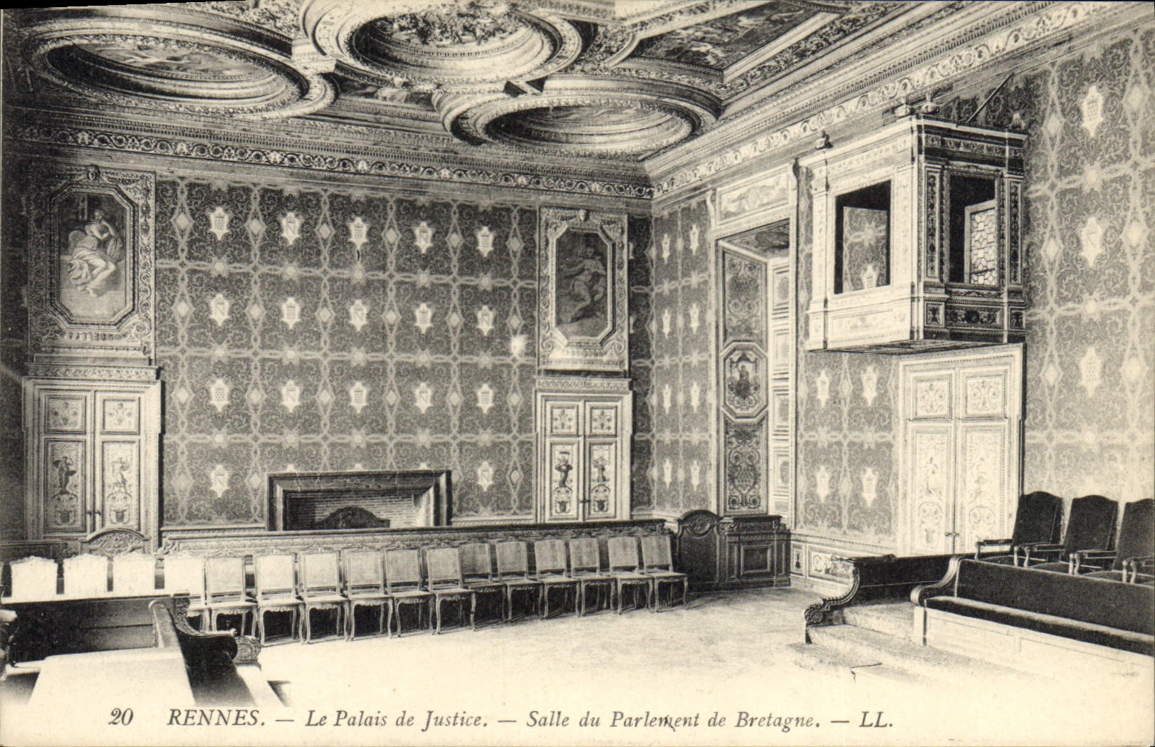 CPA Rennes le Palais de Justice salle du Parlemet de Bretagne