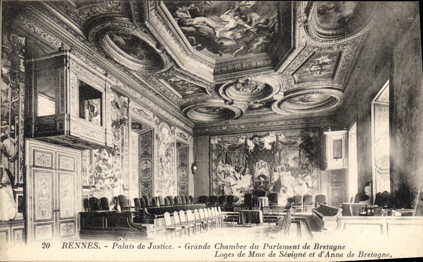 CPA Rennes Palais de Justice grand chambre du parlement de Bretagne 