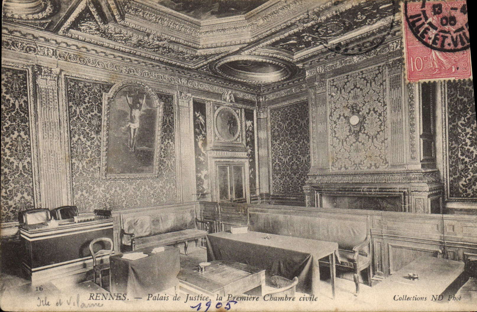 CPA Rennes Palais de Justice la premiere chambre civil 