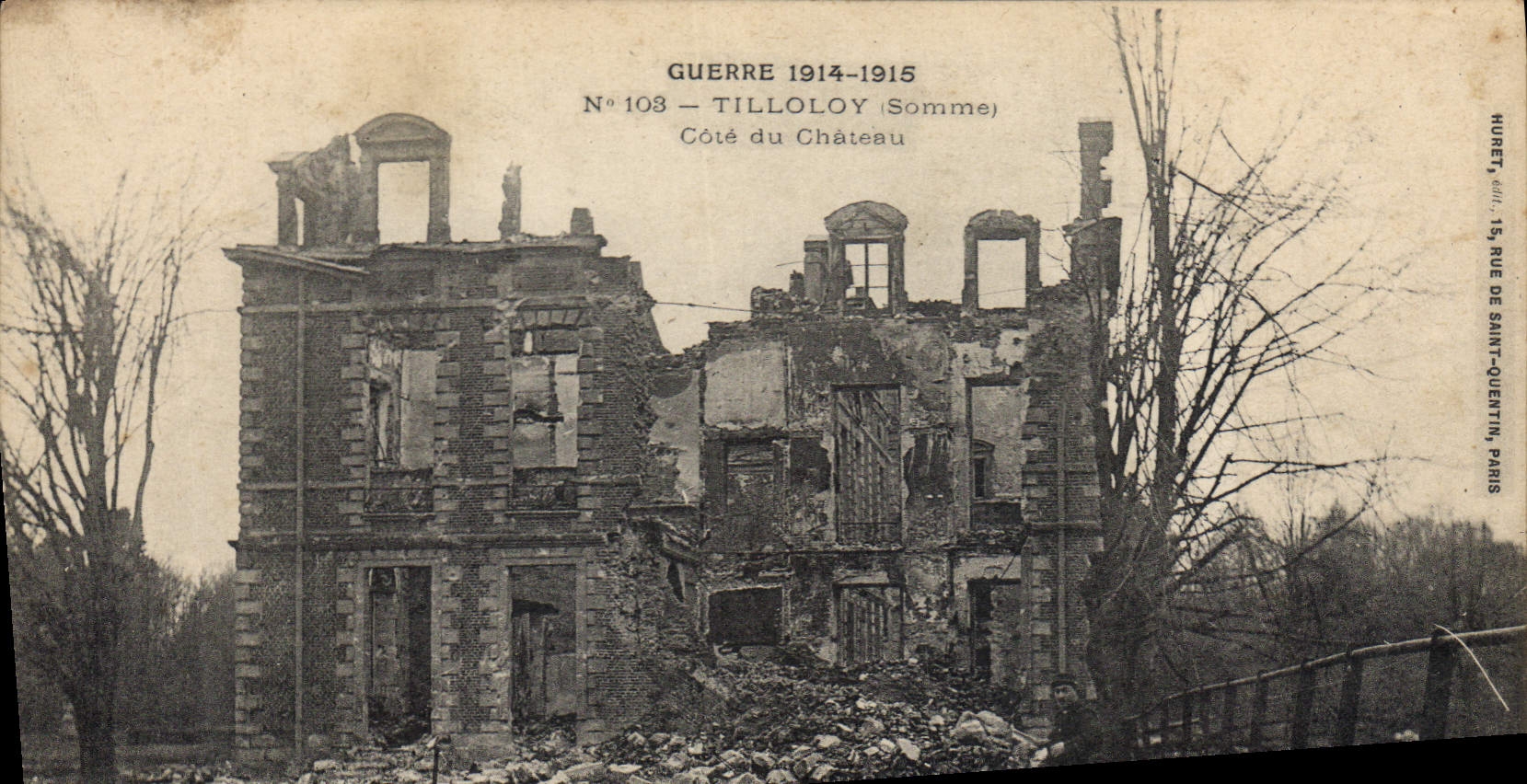 CPA Militaria Guerre 1914 1915 Tilloloy somme cote du chateau 