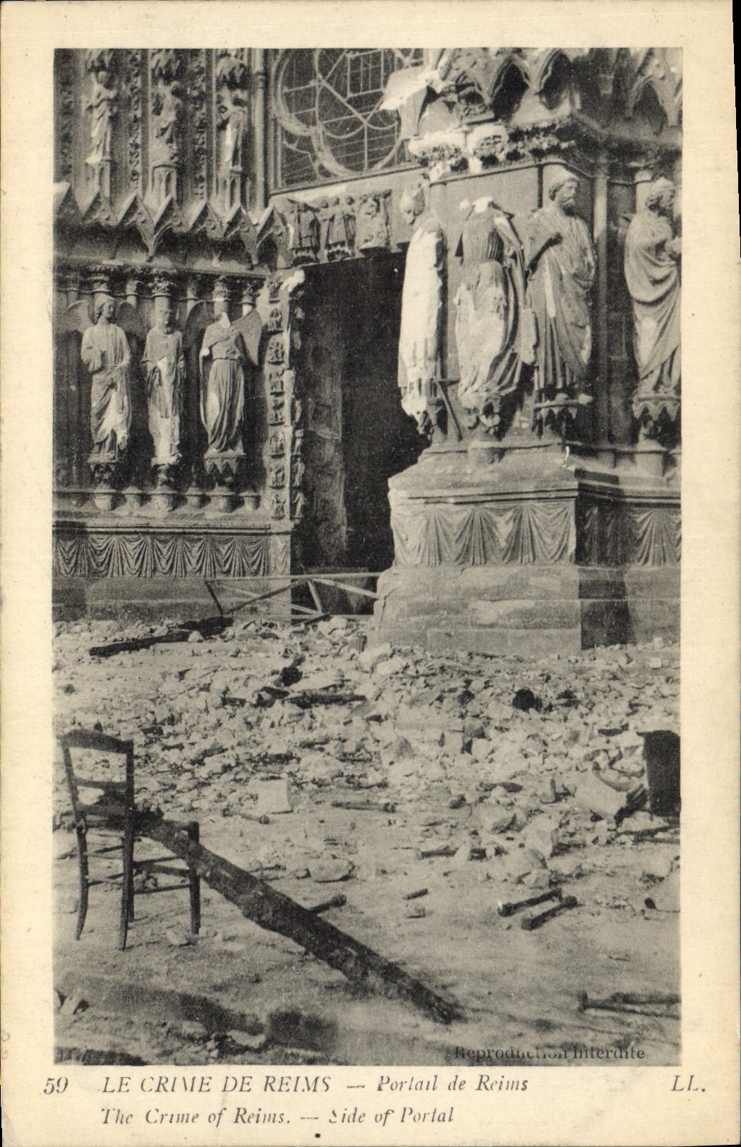 CPA Militaria Le Crime de Reims Portail de Reims 